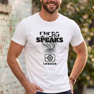 Audiophile Energy Speaks Louder Soundwave Graphic T-Shirt