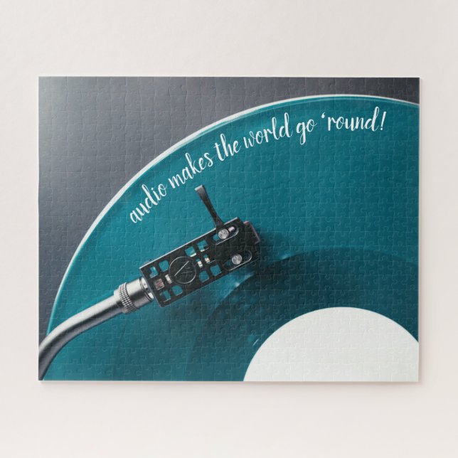 Audiophile Vinyl Album Lover Turntable Jigsaw Puzzle (Horizontal)