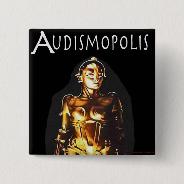 Audismopolis 15 Cm Square Badge (Front)