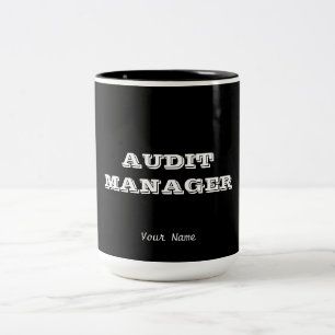 "AUDIT MANAGER" Two-Tone COFFEE MUG