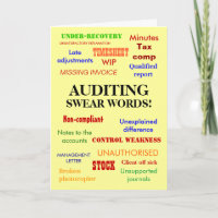 Auditing Swear Words Whacky Joke Auditor Birthday