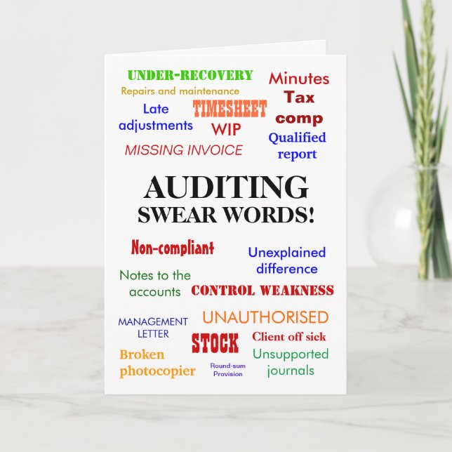Auditor | Auditing Swear Words | Thank You (Front)