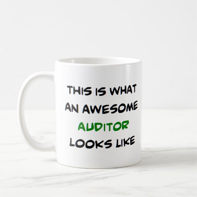 auditor, awesome coffee mug (Left)
