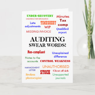Auditor Birthday | Auditing Swear Words | Joke Card