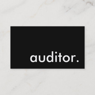 auditor. business card