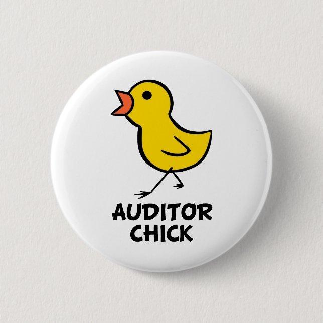 Auditor Chick 6 Cm Round Badge (Front)