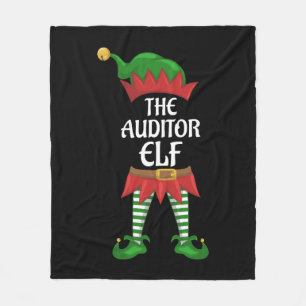 Auditor Elf Family Matching Group Christmas Party Fleece Blanket