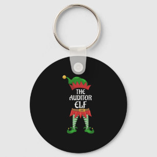 Auditor Elf Family Matching Group Christmas Party Key Ring
