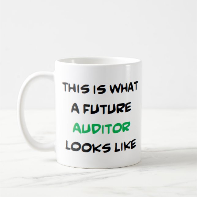 auditor, future coffee mug (Left)