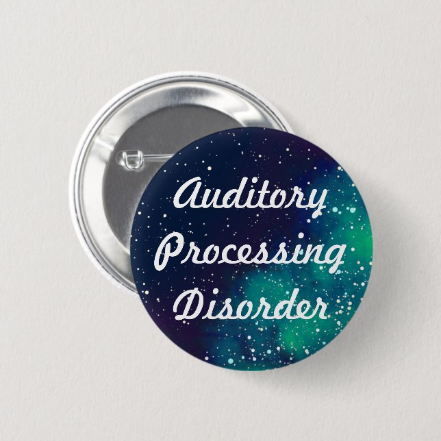 Auditory Processing Customisable Galaxy Identity 6 Cm Round Badge (Front & Back)