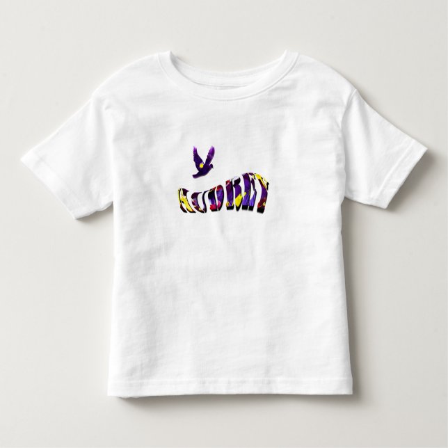 Audrey, Girls Name Text Made With Pansies,  Toddler T-Shirt (Front)