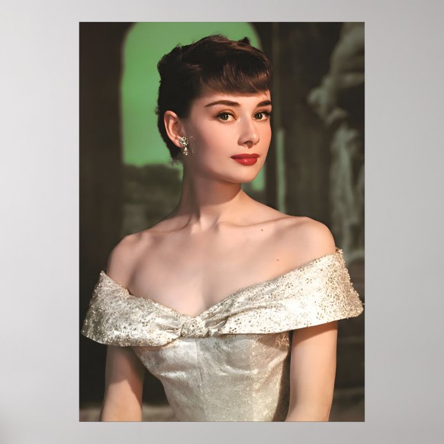 Audrey Hepburn – Vintage Hollywood Icon Poster (Front)