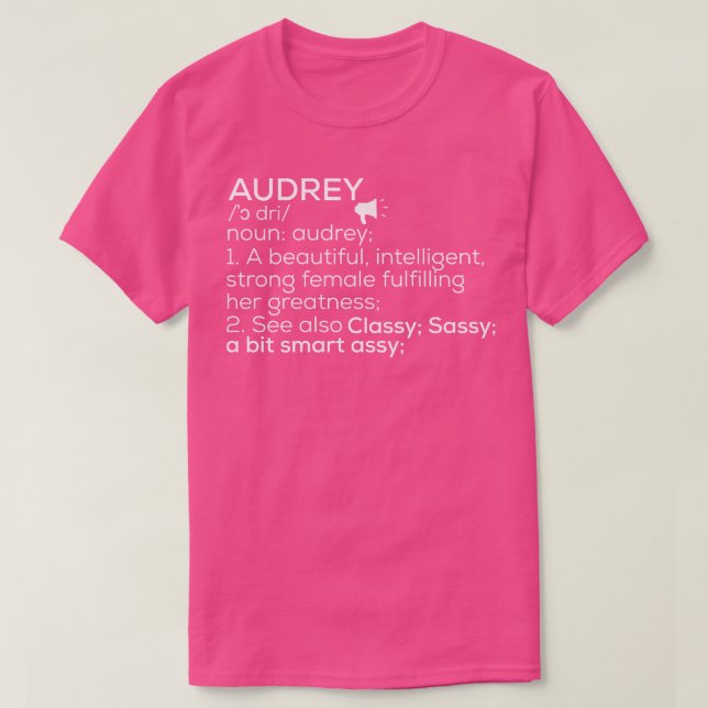 Audrey Name Audrey Definition Audrey Female Name A T-Shirt (Design Front)