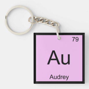 Audrey Name Chemistry Element Periodic Table Key Ring