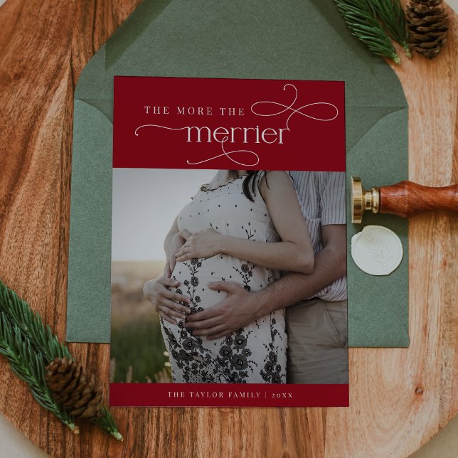 AUDREY Red Cute Christmas Pregnancy Announcement (AUDREY Red Cute Christmas Pregnancy Announcement)