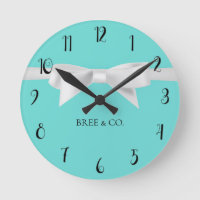 Audrey Teal White Bow Modern Glam