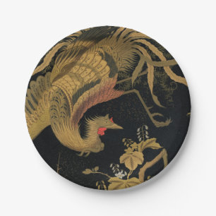 Audsley Mythical Howo Bird: 1884 Japanese Phoenix Paper Plate