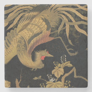 Audsley Mythical Howo Bird: 1884 Japanese Phoenix Stone Coaster