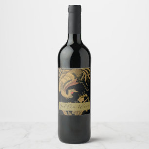 Audsley Mythical Howo Bird: 1884 Japanese Phoenix Wine Label