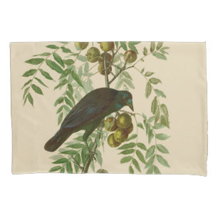 Audubon American Crow Black Bird Pillowcase
