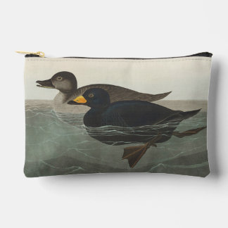 Audubon American Scoter Duck Bird Painting Accessory Pouch