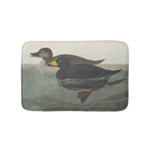 Audubon American Scoter Duck Bird Painting Bath Mat