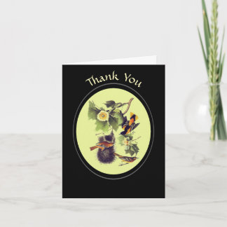 Audubon Birds Orioles Personalised Thank You Card
