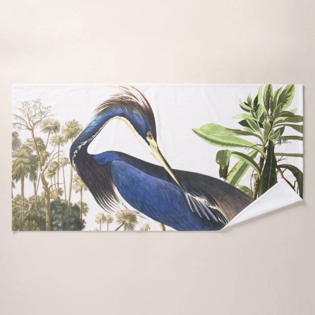 Audubon Blue Heron Bird Wildlife Bath Towel Set (Bath Towel)