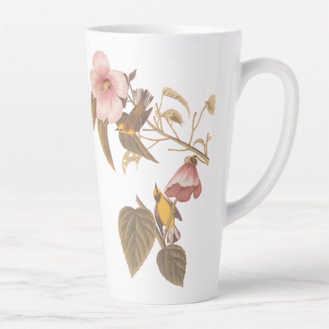 Audubon Blue-Winged Yellow Warbler Latte Mug (Right)
