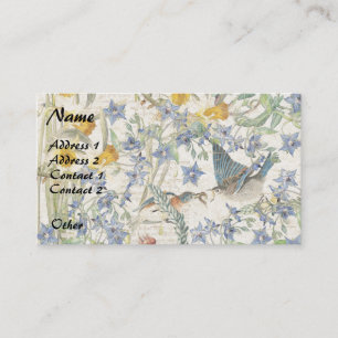 Audubon Bluebird Birds Flowers Business Cards