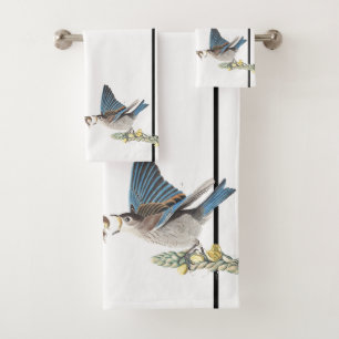 Audubon Bluebirds Birds Wildlife Bath Towel Set
