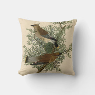 Audubon Cedar Waxwing Bird Cushion