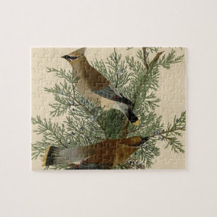 Audubon Cedar Waxwing Bird Jigsaw Puzzle