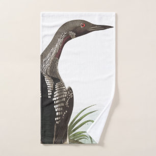 Audubon Diver/Loon Birds Wildlife Bath Towel Set