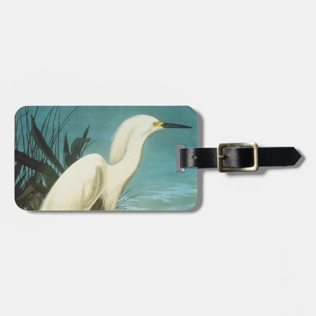 Audubon: Egret Luggage Tag (Front Horizontal)