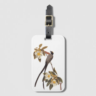 Audubon Fork-Tailed Flycatcher Bird Vintage Art Luggage Tag