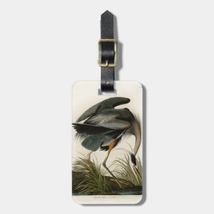 Audubon Great Blue Heron Marsh Bird Luggage Tag