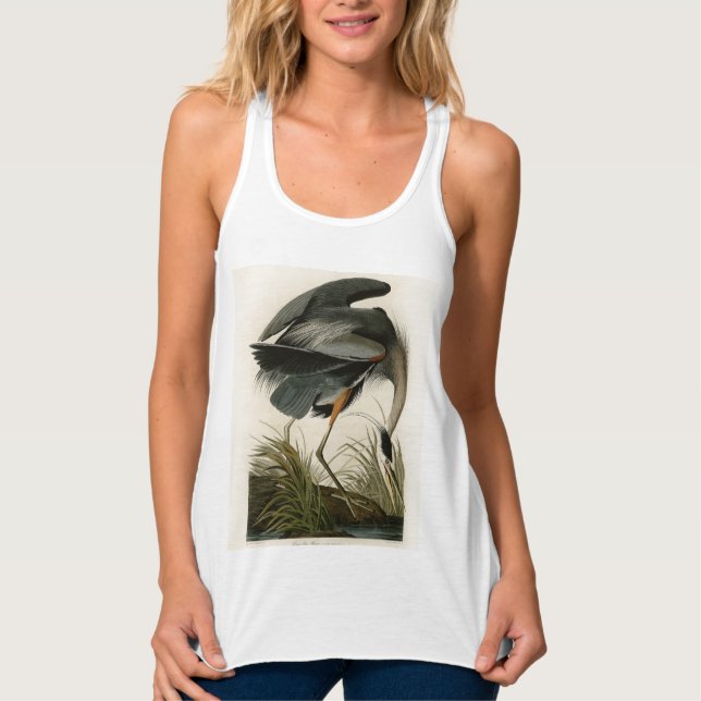 Audubon Great Blue Heron Marsh Bird Singlet (Front)