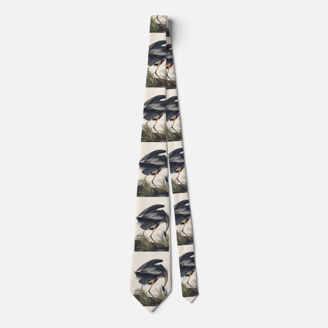 Audubon Great Blue Heron Wetland Majesty Tie (Front)