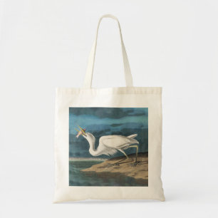 Audubon Great White Heron: Vintage Coastal Bird Tote Bag