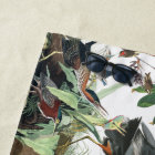Audubon Heron Birds Wildlife Floral Beach Towel