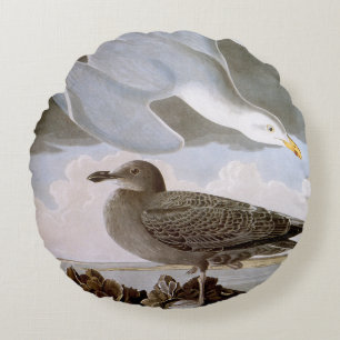 Audubon: Herring Gull Round Cushion