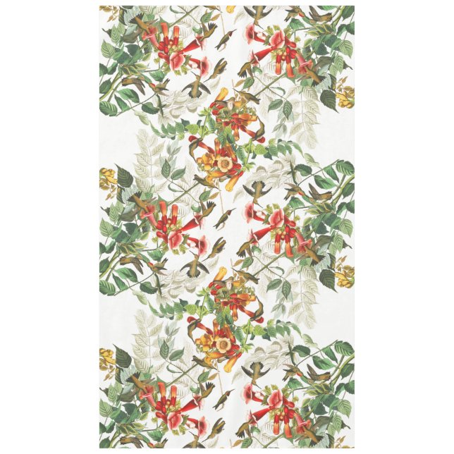 Audubon Hummingbird Birds Animal Floral Tablecloth (Front)