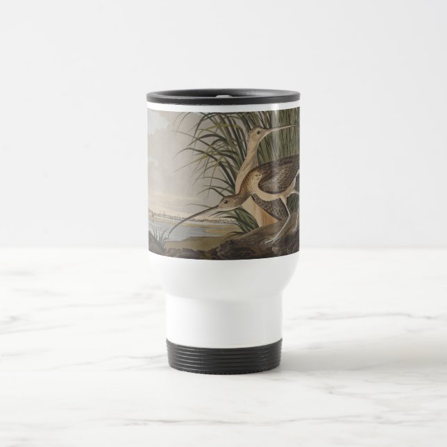 Audubon Long-Billed Curlew Bird Travel Mug (Center)