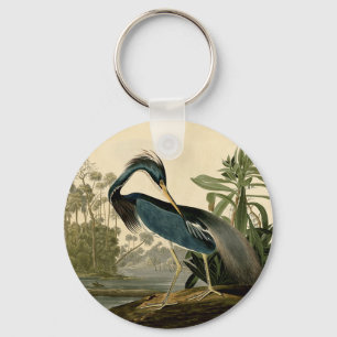 Audubon Louisiana Heron Water Bird Key Ring