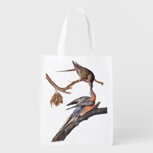 Audubon Pair of Kissing Passenger Pigeons Reusable Grocery Bag