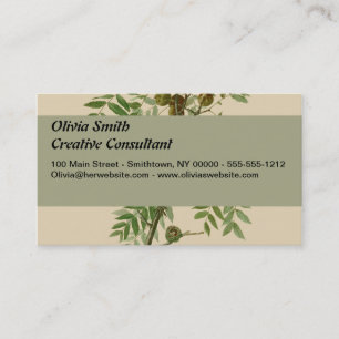 Audubon Purple Grackle Bird Print Vintage Botanic Business Card