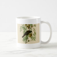 Audubon Purple Grackle Bird Print Vintage Botanic