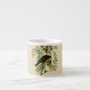 Audubon Purple Grackle Bird Print Vintage Botanic Espresso Cup