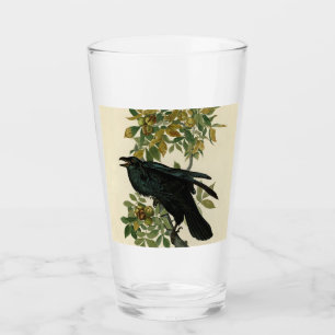 Audubon Raven Bird Classic Artwork Glass